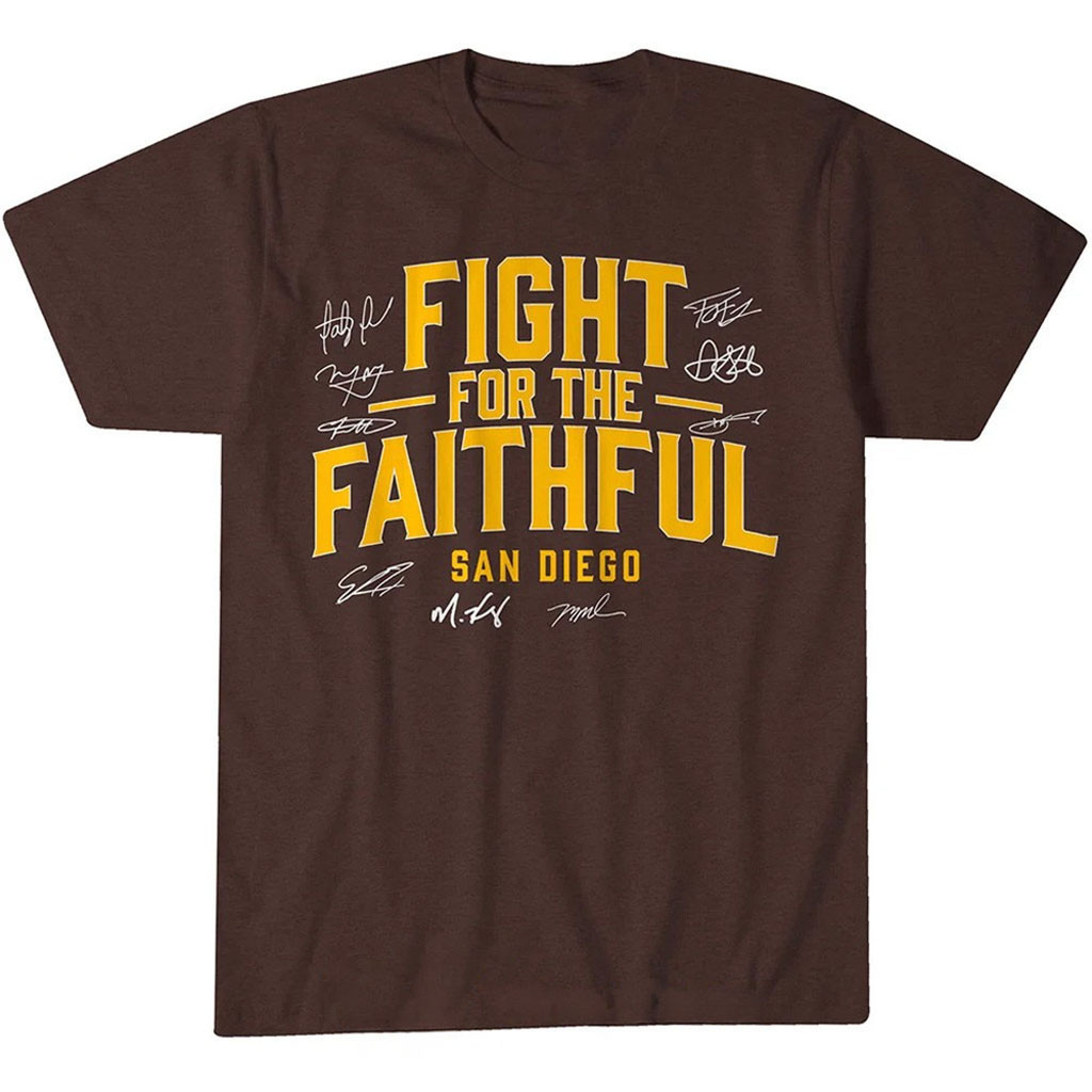 San Diego Padres Fight For The Faithful Graphic Shirt SD Padres Merch Gift For Baseball Fans 1 - Unicasport San Diego Padres Fight For The Faithful Graphic Shirt SD Padres Merch Gift For Baseball Fans