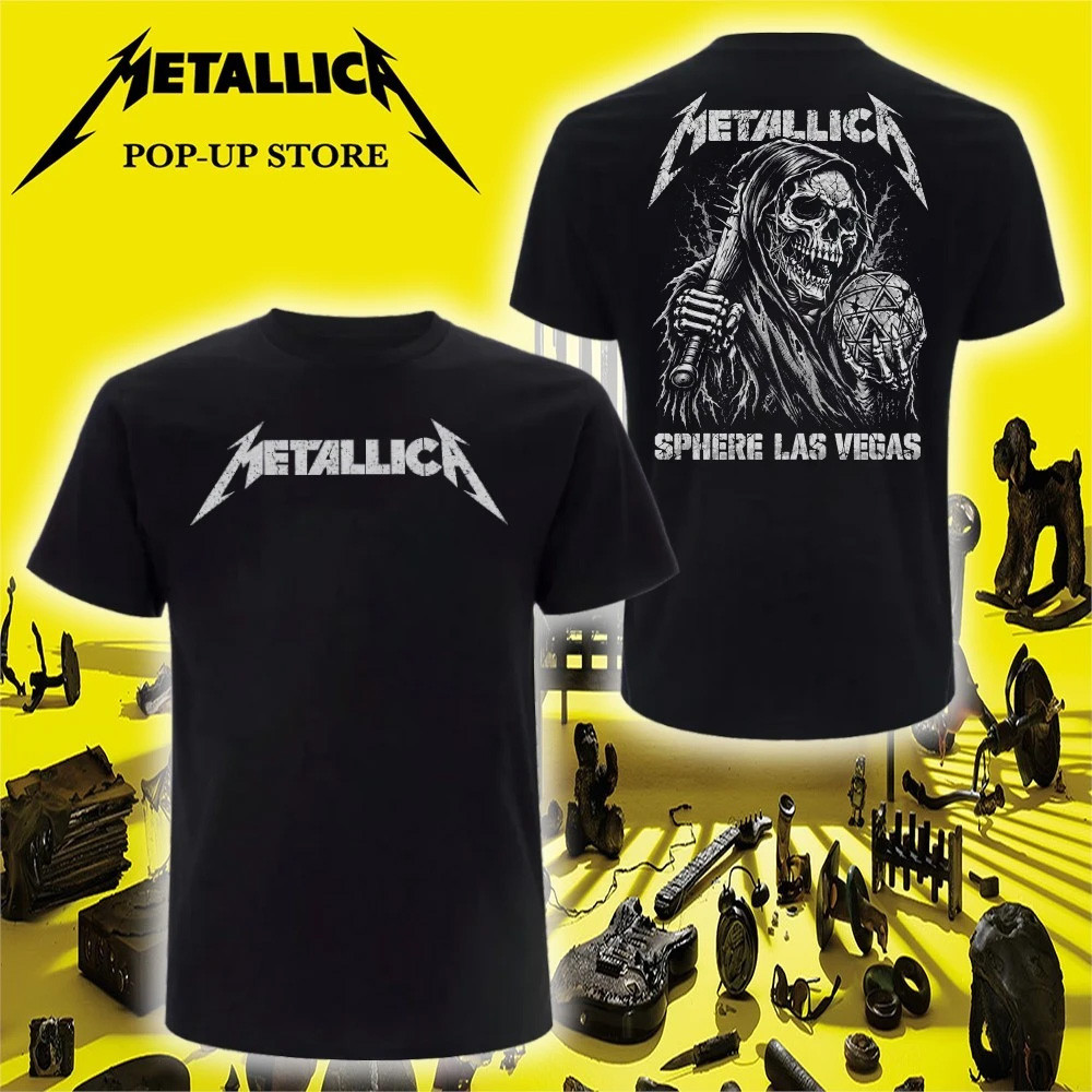 Metallica Sphere Merch 2026 Grim Reaper Baseball Bat T-Shirt Metallica Sphere Las Vegas Tour Tee 1 - Unicasport Metallica Sphere Merch 2026 Grim Reaper Baseball Bat T-Shirt Metallica Sphere Las Vegas Tour Tee