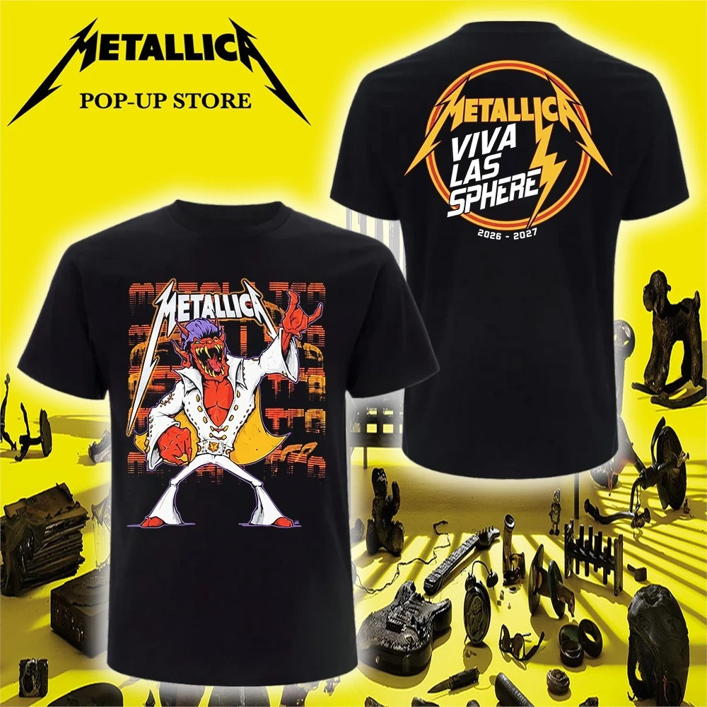 Metallica Sphere Merch 2026 Red Devil Elvis T-Shirt Metallica Viva Las Sphere T-Shirt Fan Gifts 1 - Unicasport Metallica Sphere Merch 2026 Red Devil Elvis T-Shirt Metallica Viva Las Sphere T-Shirt Fan Gifts