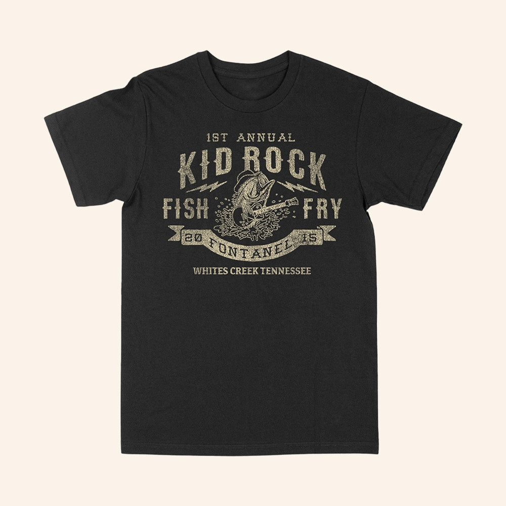Kid Rock Merch Vintage Fish Fry Black Shirt Kid Rock Shop Clothes Gifts For Husband 1 - Unicasport Kid Rock Merch Vintage Fish Fry Black Shirt Kid Rock Shop Clothes Gifts For Husband