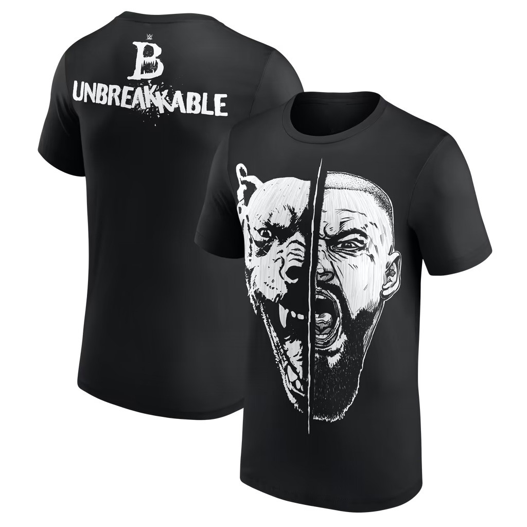 WWE Merch 2026 Black Bron Breakker Split Face T-Shirt Unbreakable Shirt Gift For Wrestling Fan 1 - Unicasport WWE Merch 2026 Black Bron Breakker Split Face T-Shirt Unbreakable Shirt Gift For Wrestling Fan