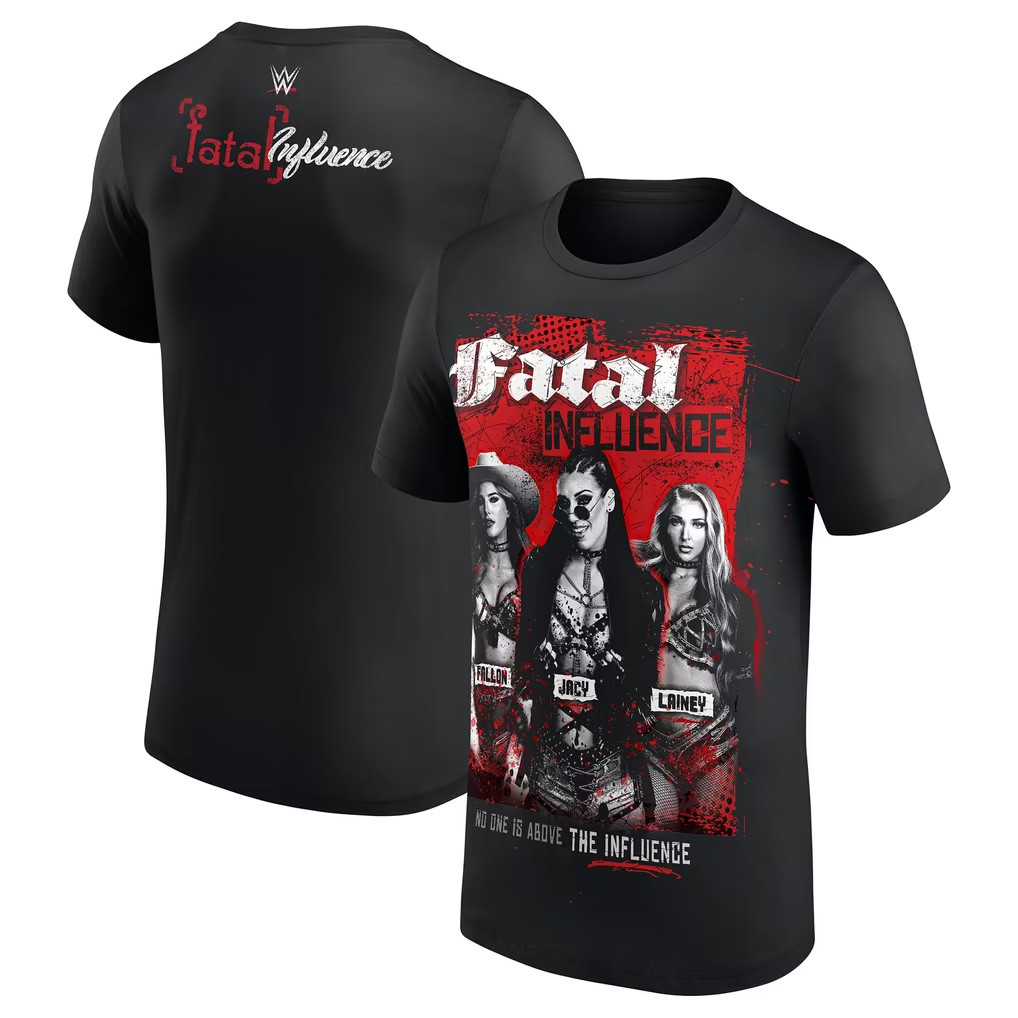 WWE Merch 2026 Black Fatal Influence Photo T-Shirt Gifts For WWE Wrestling Fans 1 - Unicasport WWE Merch 2026 Black Fatal Influence Photo T-Shirt Gifts For WWE Wrestling Fans