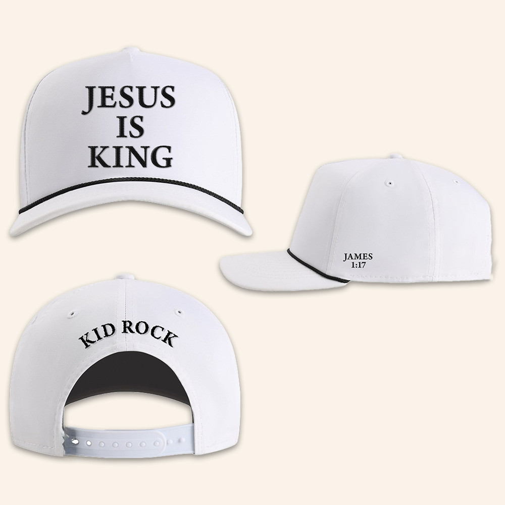 Kid Rock Merch Jesus Is King White Hat Christian Baseball Cap Gifts For Kid Rock Fans 1 - Unicasport Kid Rock Merch Jesus Is King White Hat Christian Baseball Cap Gifts For Kid Rock Fans
