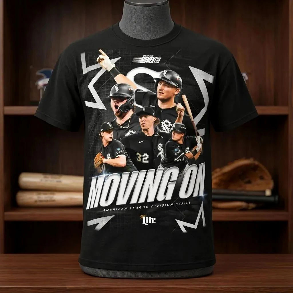 Chicago White Sox ALDS 2026 Moving On T-Shirt White Sox Merch Baseball Lover Gift Ideas 1 - Unicasport Chicago White Sox ALDS 2026 Moving On T-Shirt White Sox Merch Baseball Lover Gift Ideas