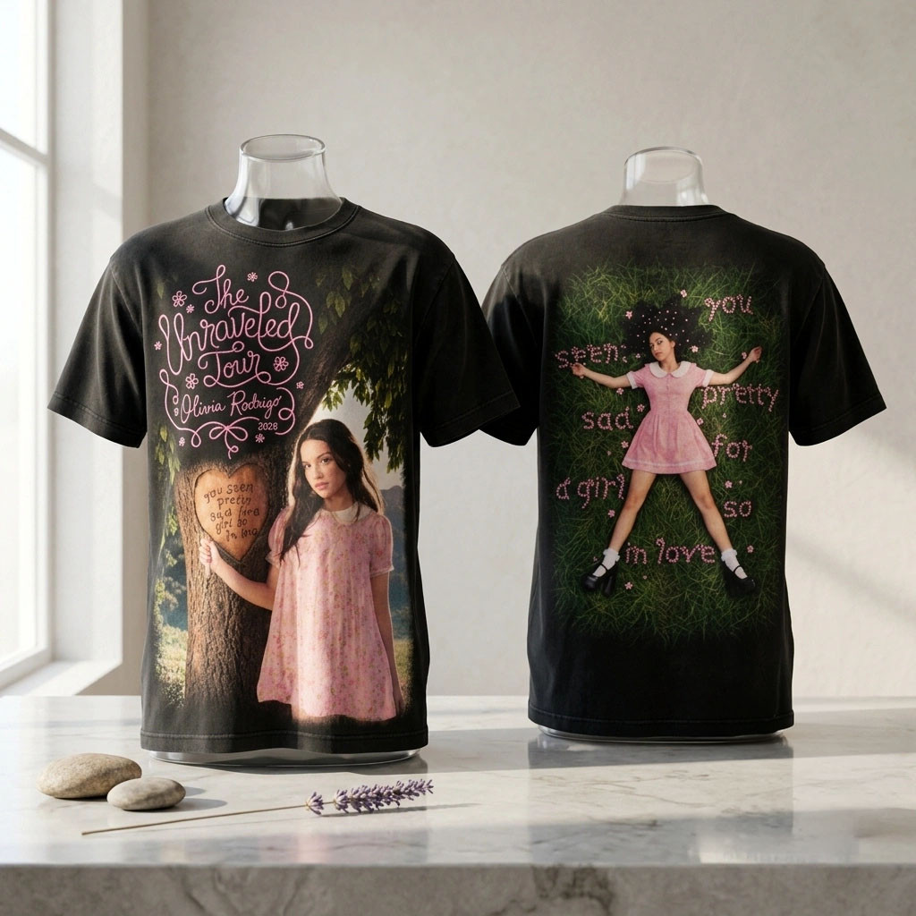 Olivia Rodrigo The Unraveled Tour 2026 Concert T-Shirt Olivia Rodrigo Merch Music Fan Gifts 1 - Unicasport Olivia Rodrigo The Unraveled Tour 2026 Concert T-Shirt Olivia Rodrigo Merch Music Fan Gifts