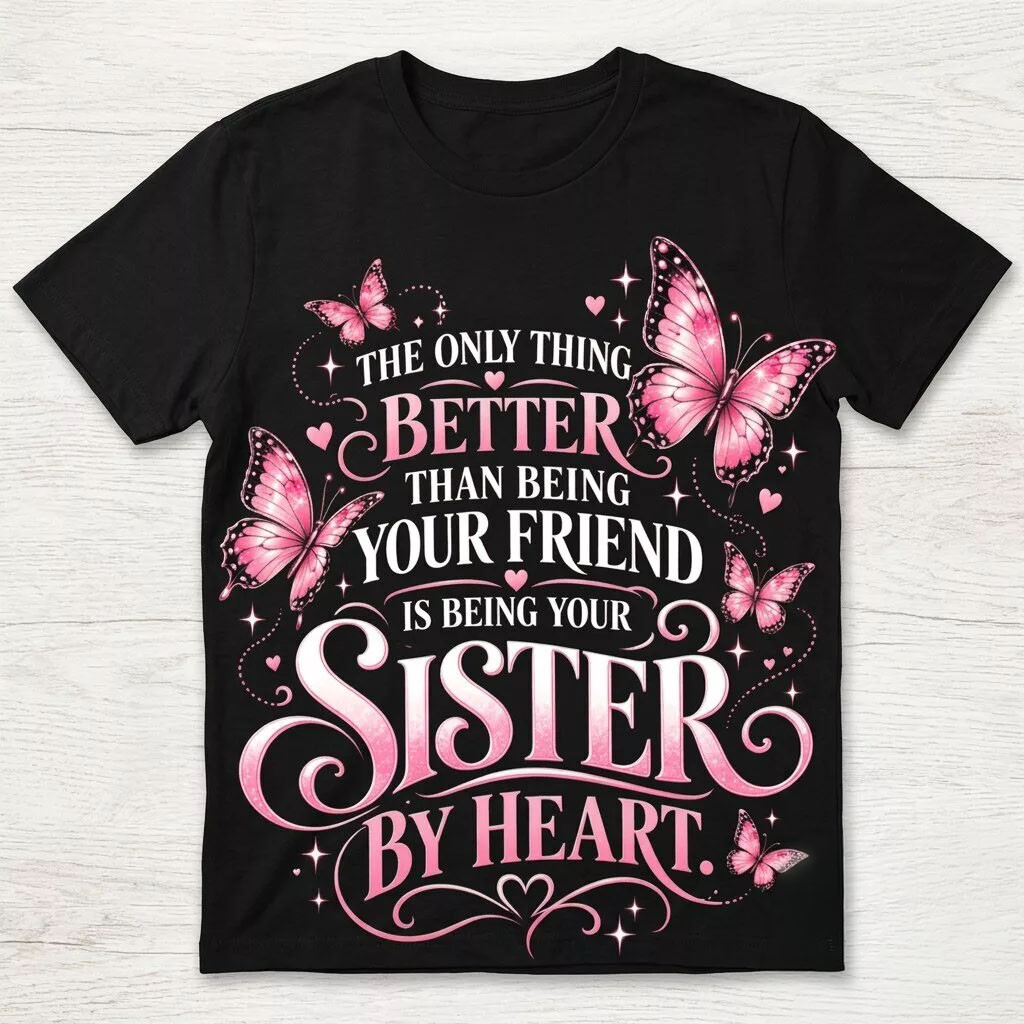 Sister Quote T-Shirt The Only Thing Better Than Being Your Friend Is Being Your Sister By Heart 1 - Unicasport Sister Quote T-Shirt The Only Thing Better Than Being Your Friend Is Being Your Sister By Heart