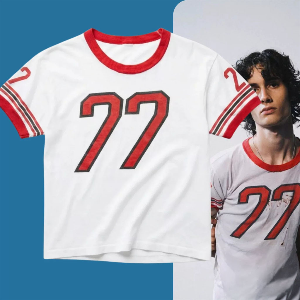 Sombr I Barely Know Her 77 Ringer T-Shirt Sombr Merch Gift Ideas For Music Lovers