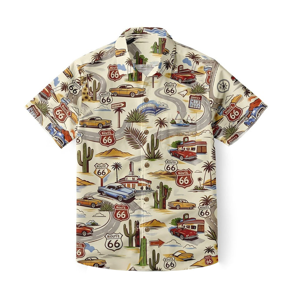 Route 66 Vintage Desert Highway Hawaiian Shirt Route 66 Merch Gifts Idea For Brothers 1 - Unicasport Route 66 Vintage Desert Highway Hawaiian Shirt Route 66 Merch Gifts Idea For Brothers