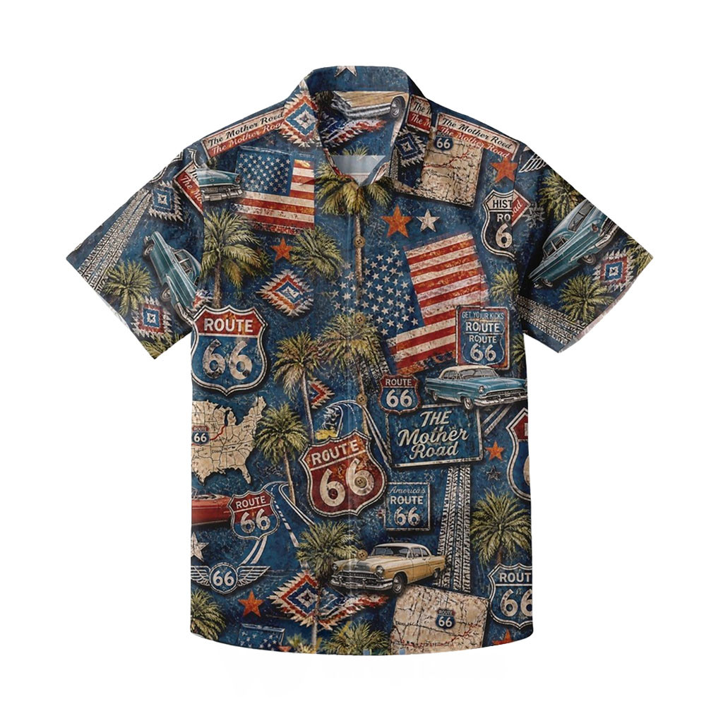 Route 66 Centennial Mother Road Special Hawaiian Shirt Route 66 Merch Gift Ideas For Husband 1 - Unicasport Route 66 Centennial Mother Road Special Hawaiian Shirt Route 66 Merch Gift Ideas For Husband