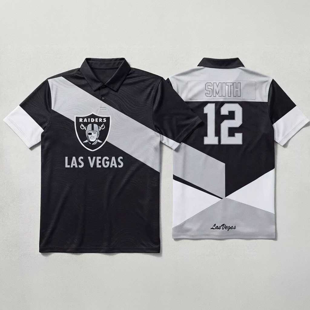 Personalized Las Vegas Raiders Polo Shirt Game Day Attire LV Raiders Merch Football Fan Gifts 1 - Unicasport Personalized Las Vegas Raiders Polo Shirt Game Day Attire LV Raiders Merch Football Fan Gifts