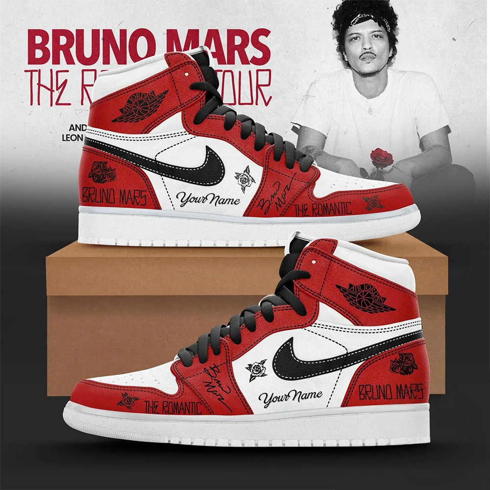 Personalized Bruno Mars Merch The Romantic Tour Sneakers Gifts Ideas For Hooligans 1 - Unicasport Personalized Bruno Mars Merch The Romantic Tour Sneakers Gifts Ideas For Hooligans