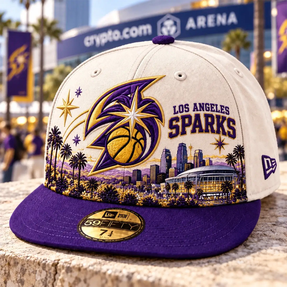 Los Angeles Sparks Merch Los Angeles Skyline Purple Hat WNBA Cap Gifts For LA Sparks Fans 1 - Unicasport Los Angeles Sparks Merch Los Angeles Skyline Purple Hat WNBA Cap Gifts For LA Sparks Fans