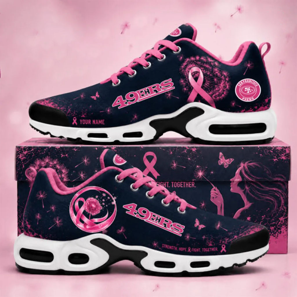 Personalized San Francisco 49ers X Breast Cancer Awareness Sneakers SF 49ers Merch Gift For Fan 1 - Unicasport Personalized San Francisco 49ers X Breast Cancer Awareness Sneakers SF 49ers Merch Gift For Fan