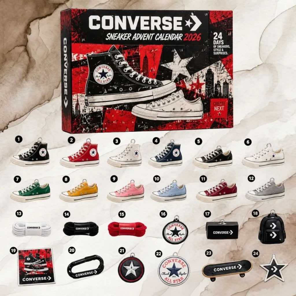 Converse Sneaker Advent Calendar 2026 24 Days Christmas Ornament Surprises Box Gift For Him 1 - Unicasport Converse Sneaker Advent Calendar 2026 24 Days Christmas Ornament Surprises Box Gift For Him