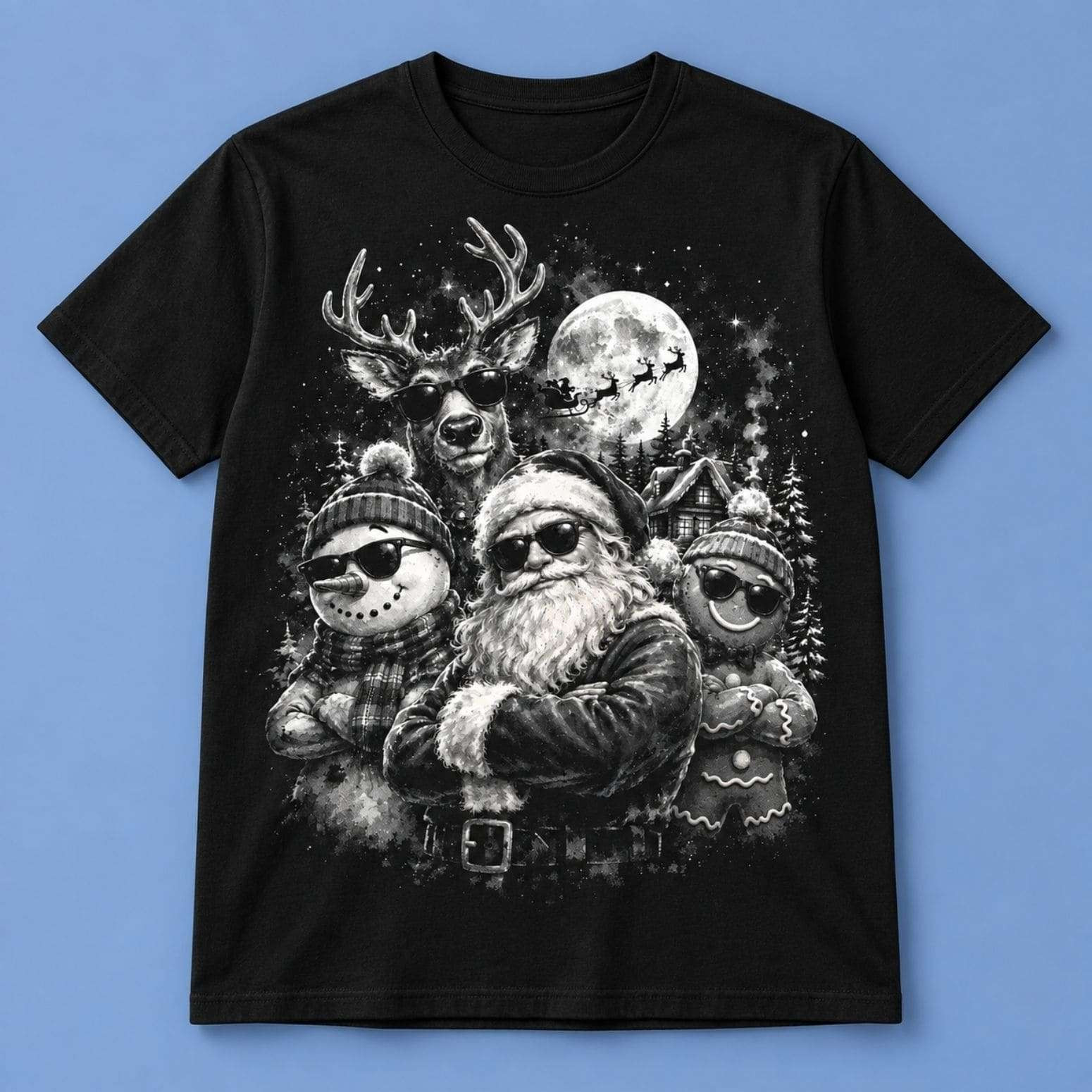 Santa Claus Reindeer Snowman Gingerbread Man Christmas Crew T-Shirt Holiday Apparel Gifts Ideas 1 - Unicasport Santa Claus Reindeer Snowman Gingerbread Man Christmas Crew T-Shirt Holiday Apparel Gifts Ideas
