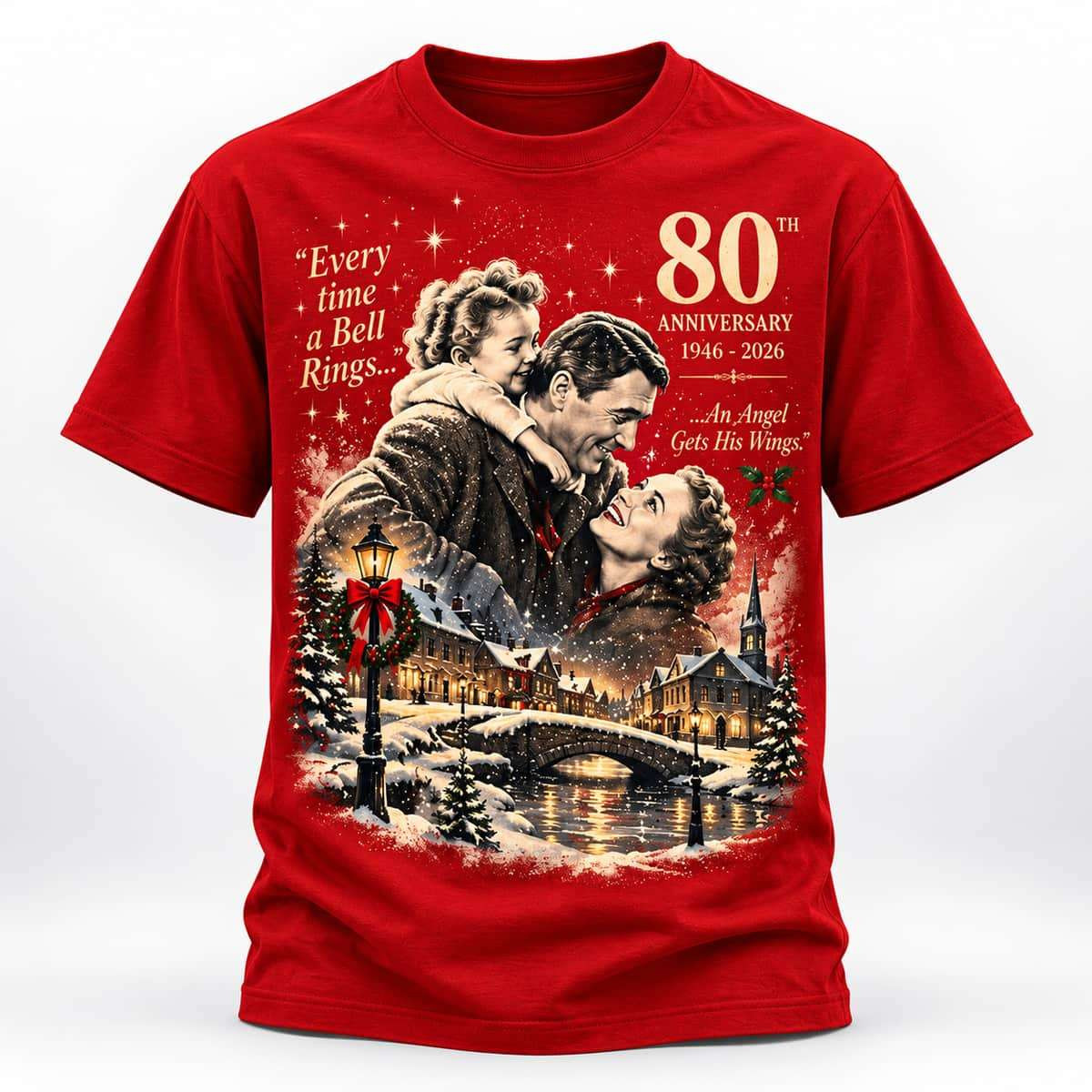 Everytime A Bell Rings An Angel Gets His Wings 80th Anniversary Shirt Wonderful Life Merch 1 - Unicasport Everytime A Bell Rings An Angel Gets His Wings 80th Anniversary Shirt Wonderful Life Merch