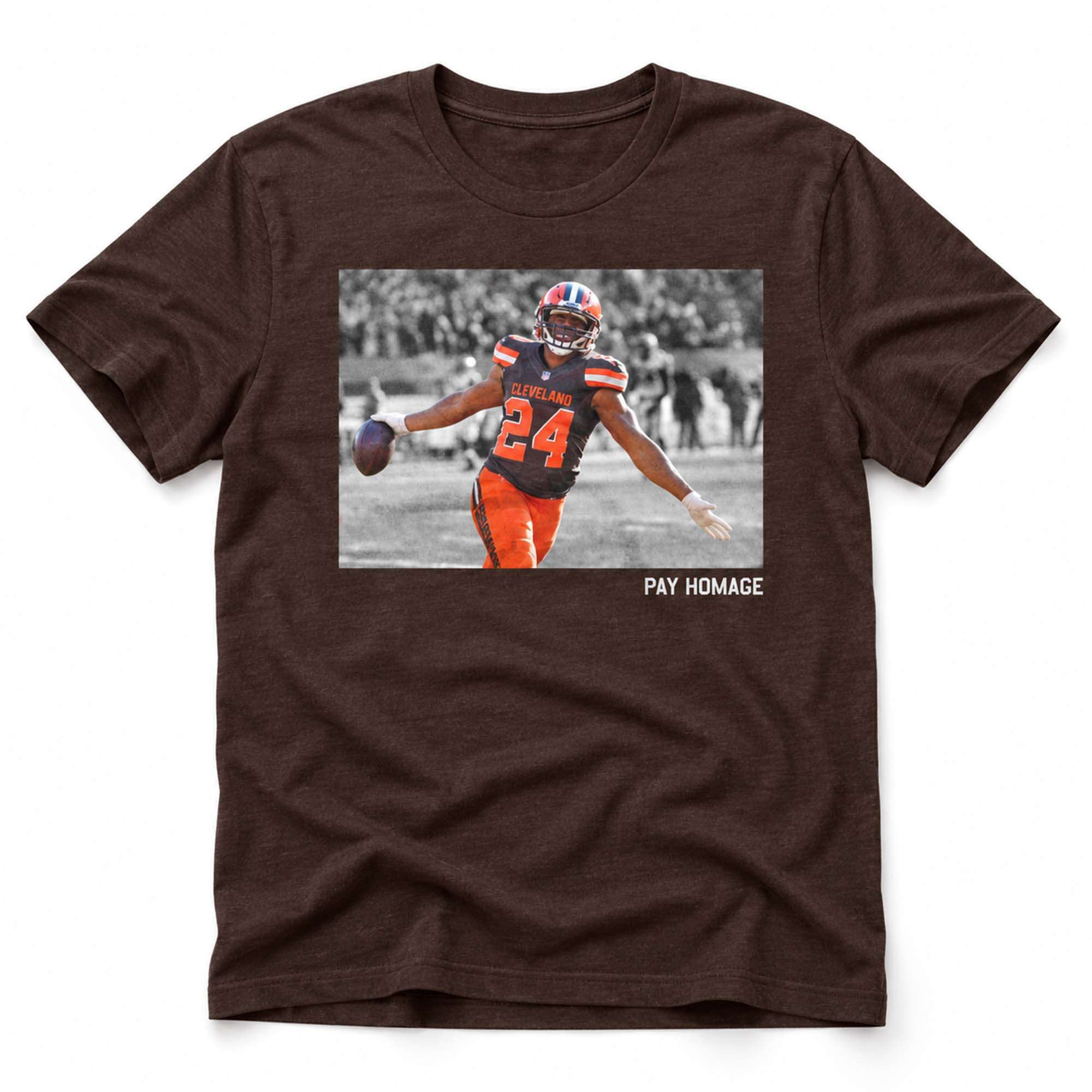 Nick Chubb Pay Homage 92 Yard Touchdown Shirt Cleveland Browns Merch Football Fan Gifts 1 - Unicasport Nick Chubb Pay Homage 92 Yard Touchdown Shirt Cleveland Browns Merch Football Fan Gifts