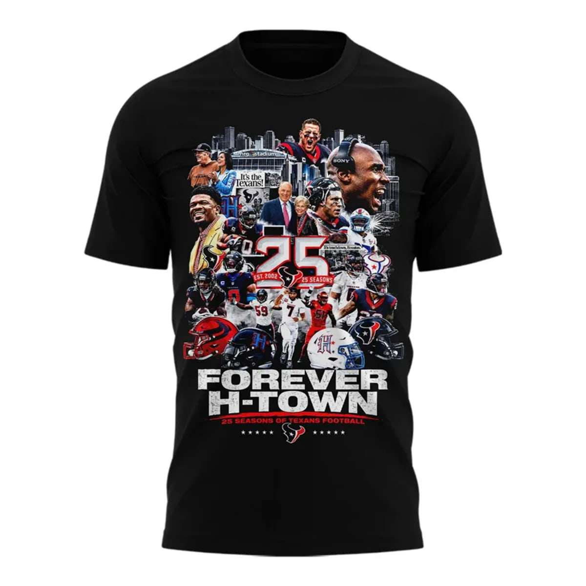 Houston Texans Merch 25 Season Of Texans Forever H-Town Shirt Gift For Football Fans 1 - Unicasport Houston Texans Merch 25 Season Of Texans Forever H-Town Shirt Gift For Football Fans