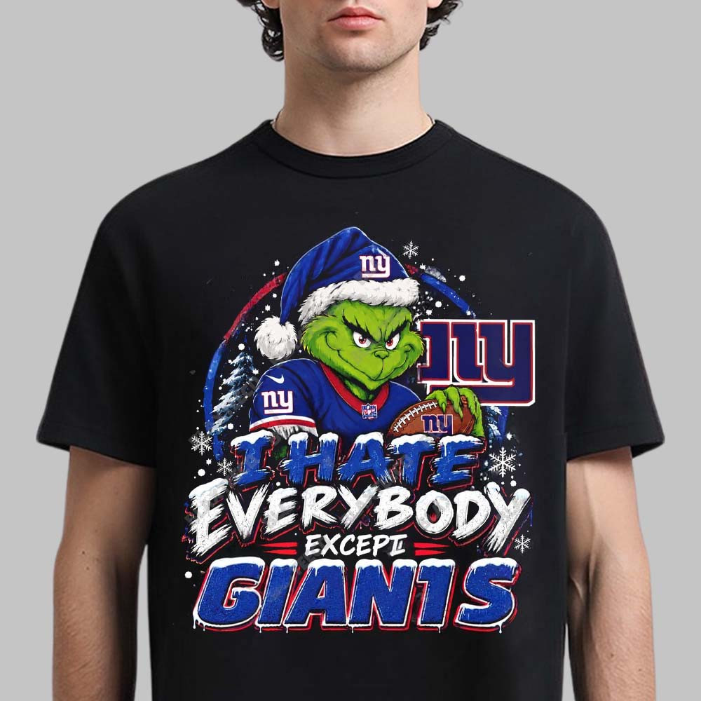 New York Giants Merch Grinch Except Giants Christmas Holiday T-Shirt Gift For Giants Fans 1 - Unicasport New York Giants Merch Grinch Except Giants Christmas Holiday T-Shirt Gift For Giants Fans