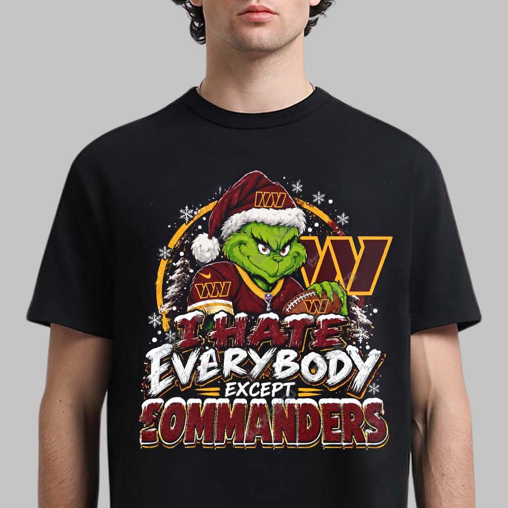 Washington Commanders Merch Grinch Except Commanders Christmas Holiday T-Shirt Gift For Fans 1 - Unicasport Washington Commanders Merch Grinch Except Commanders Christmas Holiday T-Shirt Gift For Fans