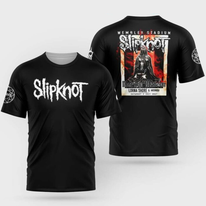 Slipknot Merch South America Tour 2027 Wembley Stadium T-Shirt Gift For Groove Metal Lover 1 - Unicasport Slipknot Merch South America Tour 2027 Wembley Stadium T-Shirt Gift For Groove Metal Lover