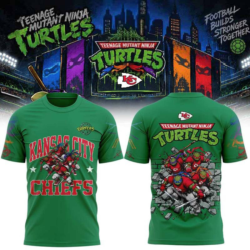 Kansas City Chiefs Merch x Teenage Mutant Ninja Turtles 2026 T-Shirt Holiday Gift For Chiefs Lover 1 - Unicasport Kansas City Chiefs Merch x Teenage Mutant Ninja Turtles 2026 T-Shirt Holiday Gift For Chiefs Lover