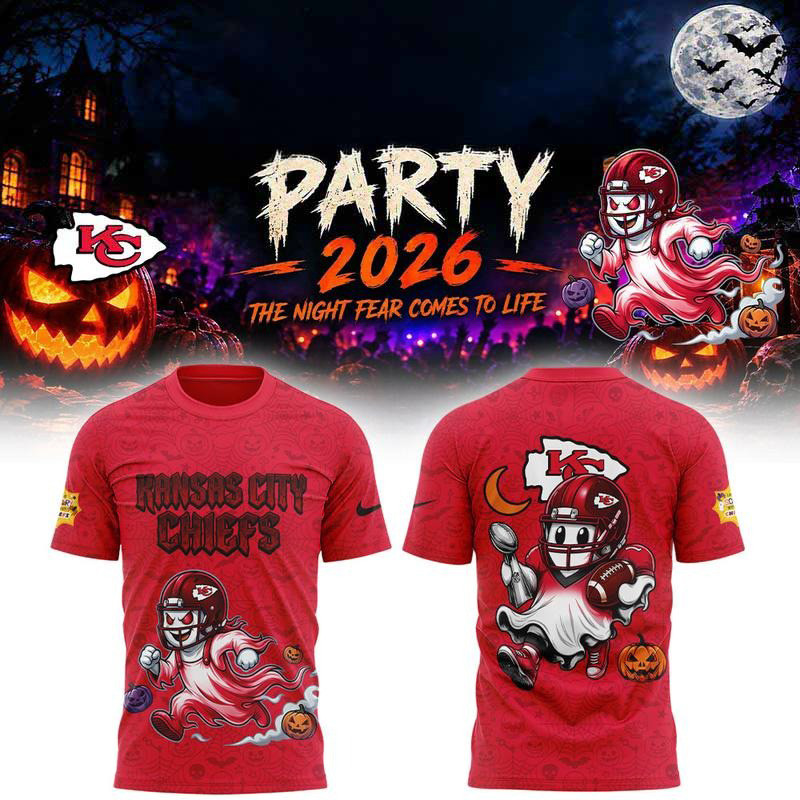 Kansas City Chiefs Merch x Halloween Night 2026 T-Shirt Holiday Gift For Chiefs Lover 1 - Unicasport Kansas City Chiefs Merch x Halloween Night 2026 T-Shirt Holiday Gift For Chiefs Lover