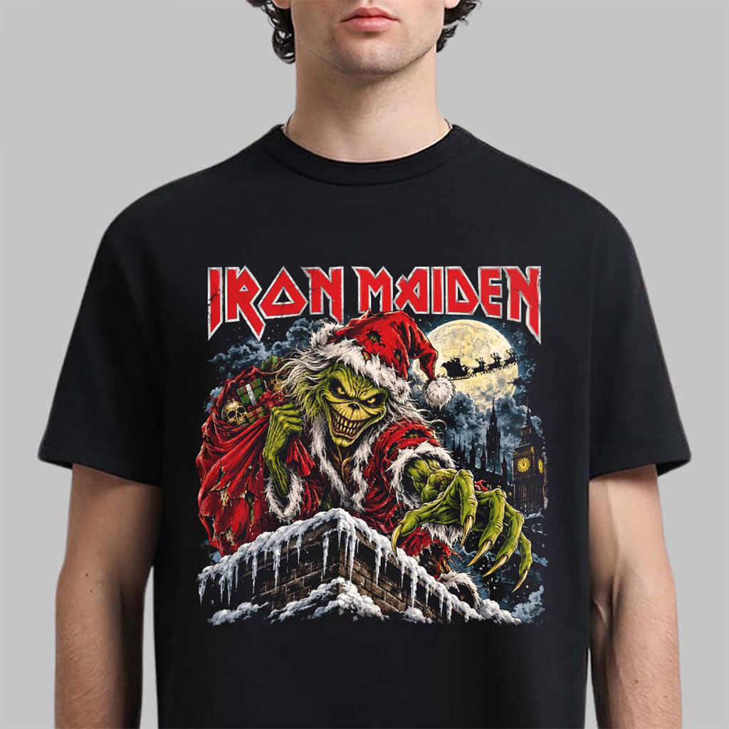 Iron Maiden X Grinch Eddie The Number Of The Beast 2026 Christmas T-Shirt Iron Maiden Merch 1 - Unicasport Iron Maiden X Grinch Eddie The Number Of The Beast 2026 Christmas T-Shirt Iron Maiden Merch