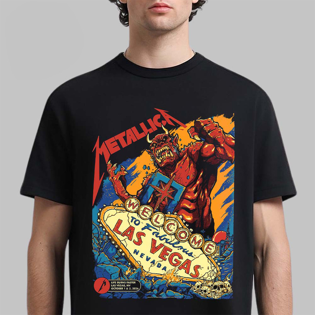 Metallica Life Burns Faster 2026 Las Vegas Week 1 T-Shirt Metallica Merch Band Fan Gifts 1 - Unicasport Metallica Life Burns Faster 2026 Las Vegas Week 1 T-Shirt Metallica Merch Band Fan Gifts