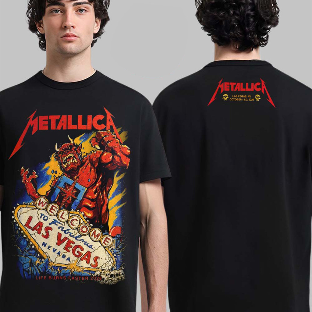Metallica Life Burns Faster 2026 Las Vegas Week 1 T-Shirt Metallica Merch Rock Fan Gifts 1 - Unicasport Metallica Life Burns Faster 2026 Las Vegas Week 1 T-Shirt Metallica Merch Rock Fan Gifts