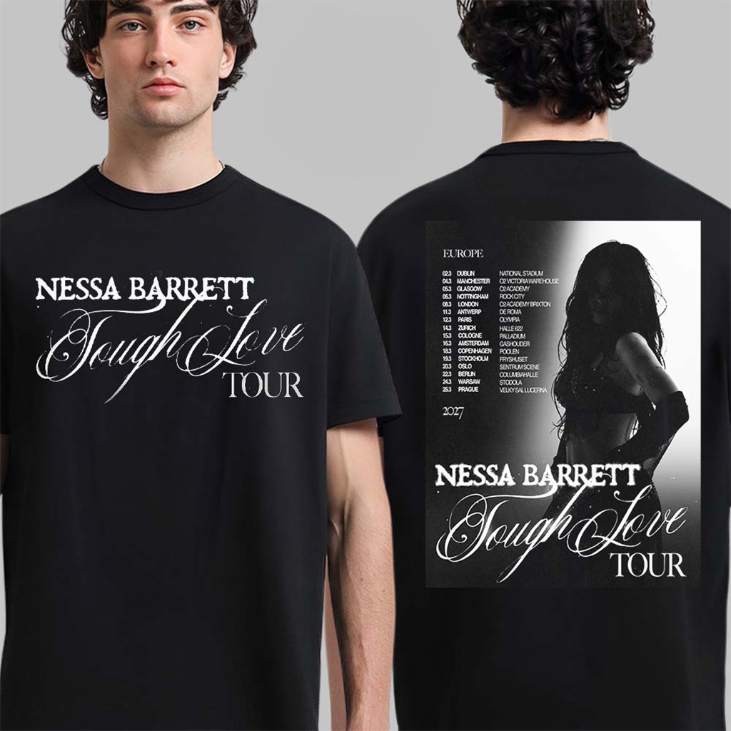 Nessa Barrett Tough Love Tour 2027 Europe Schedule Dates T-Shirt Nessa Barrett Merch Fan Gear 1 - Unicasport Nessa Barrett Tough Love Tour 2027 Europe Schedule Dates T-Shirt Nessa Barrett Merch Fan Gear