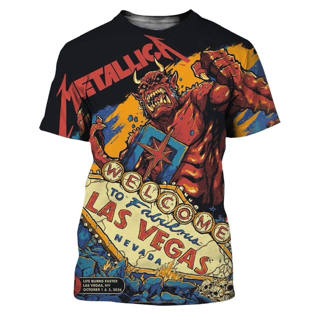 Metallica Merch Life Burns Faster 2026 Las Vegas Week 1 T-Shirt Gifts For Rock Fans 1 - Unicasport Metallica Merch Life Burns Faster 2026 Las Vegas Week 1 T-Shirt Gifts For Rock Fans