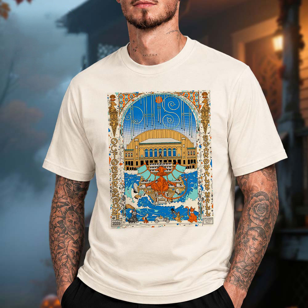 Phish Merch Dry Goods Atlantic City NJ LE Poster Graphic Shirt Phish Concert Clothing Ideas 1 - Unicasport Phish Merch Dry Goods Atlantic City NJ LE Poster Graphic Shirt Phish Concert Clothing Ideas