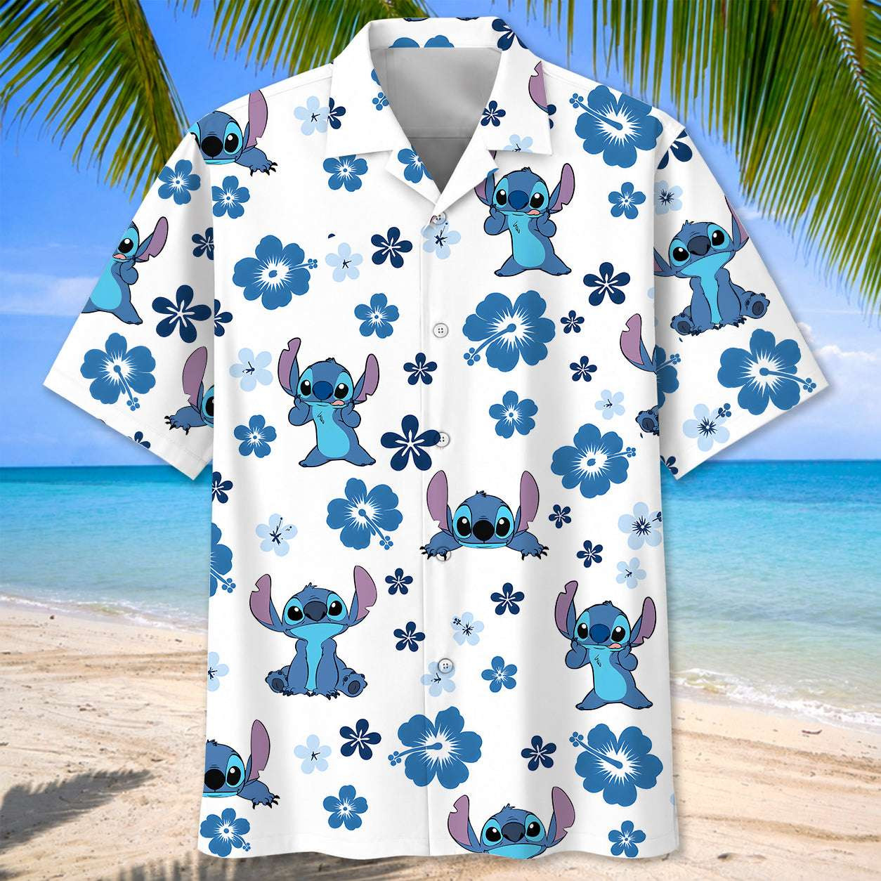 Stitch Tropical Hibiscus Hawaiian Shirt Coastal Beach Vacation Outfit Gifts For Stitch Lovers 1 - Unicasport Stitch Tropical Hibiscus Hawaiian Shirt Coastal Beach Vacation Outfit Gifts For Stitch Lovers