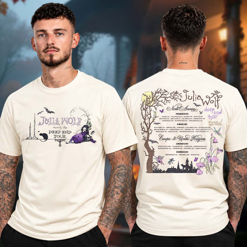 Julia Wolf Merch Deep End World Tour Dateback Shirt Julia Wolf Concert Clothes Gifts Ideas 1 - Unicasport Julia Wolf Merch Deep End World Tour Dateback Shirt Julia Wolf Concert Clothes Gifts Ideas