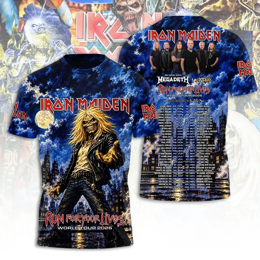 Iron Maiden Merch Run For Your Life Tour T-Shirt Iron Maiden Concert Outfit Gifts For Metalhead 1 - Unicasport Iron Maiden Merch Run For Your Life Tour T-Shirt Iron Maiden Concert Outfit Gifts For Metalhead