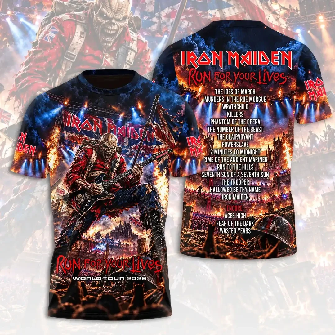 Iron Maiden Merch Run For Your Life Tour T-Shirt Iron Maiden Tour Shirt Gift For Metalhead 1 - Unicasport Iron Maiden Merch Run For Your Life Tour T-Shirt Iron Maiden Tour Shirt Gift For Metalhead