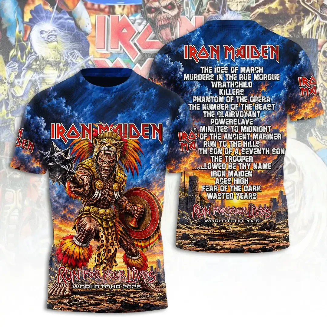 Iron Maiden Merch Run For Your Life World Tour 2026 T-Shirt Gifts For Iron Maiden Fans 1 - Unicasport Iron Maiden Merch Run For Your Life World Tour 2026 T-Shirt Gifts For Iron Maiden Fans