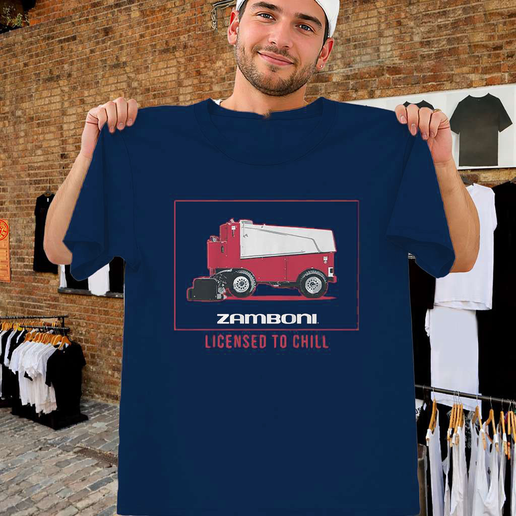 Zamboni Licensed To Chill T-Shirt Ice Rink Hockey Humor Apparel Gifts For Hockey Fans 1 - Unicasport Zamboni Licensed To Chill T-Shirt Ice Rink Hockey Humor Apparel Gifts For Hockey Fans