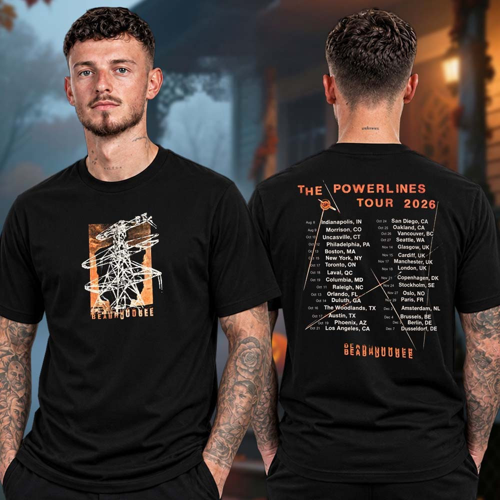 Beabadoobee Merch The Powerlines Tour 2026 Dateback T-Shirt Gift For Concert Lover 1 - Unicasport Beabadoobee Merch The Powerlines Tour 2026 Dateback T-Shirt Gift For Concert Lover