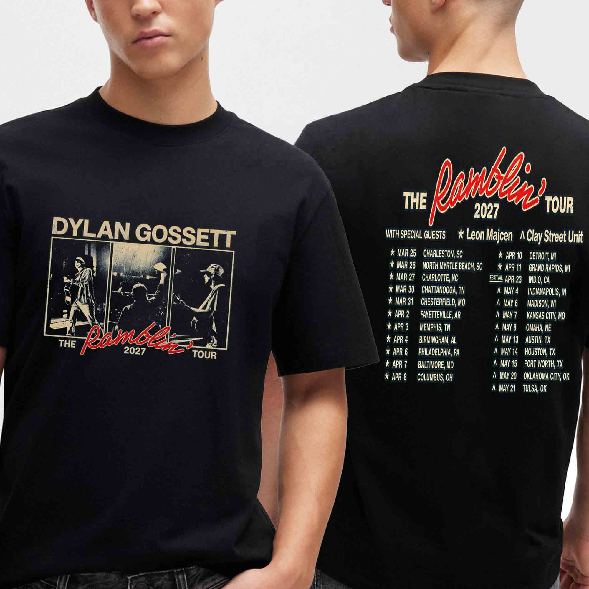 Dylan Gossett Merch Ramblin Tour 2027 Tour Dates T-Shirt Great Gift For Concert Lover 1 - Unicasport Dylan Gossett Merch Ramblin Tour 2027 Tour Dates T-Shirt Great Gift For Concert Lover