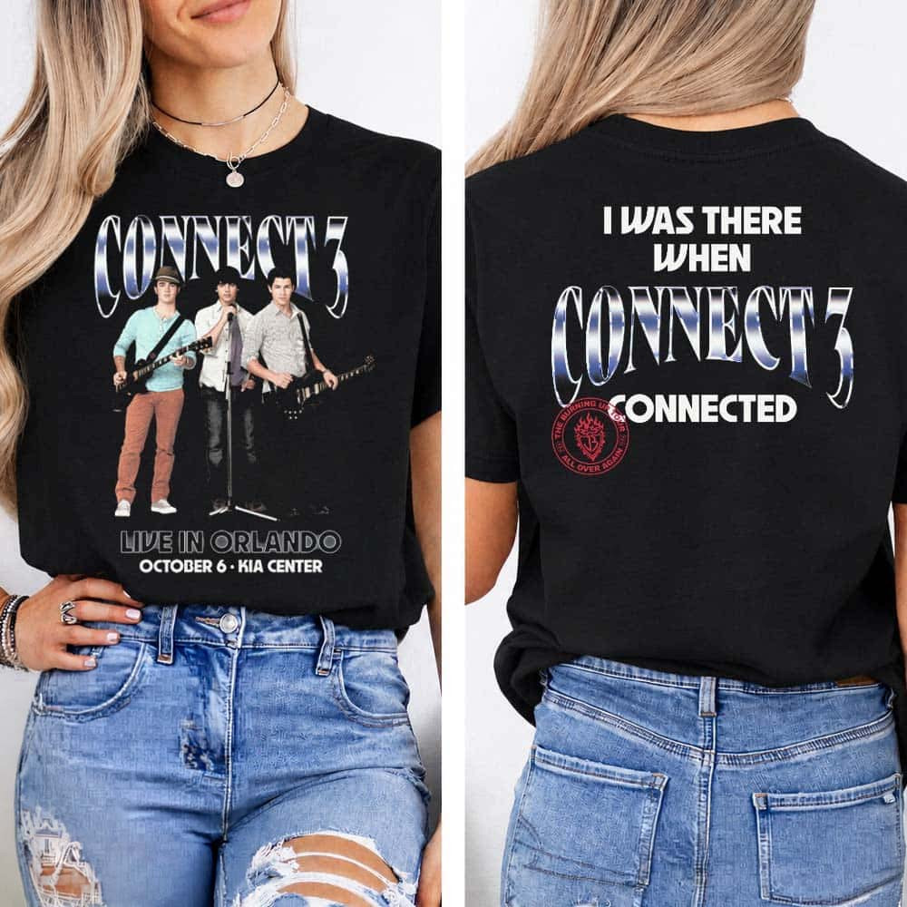 Jonas Brothers Merch Kia Center The Burning Up All Over Again 2026 Black T-Shirt Fans Gear 1 - Unicasport Jonas Brothers Merch Kia Center The Burning Up All Over Again 2026 Black T-Shirt Fans Gear