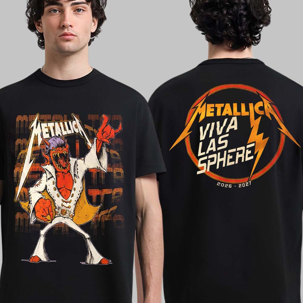 Metallica At Sphere Life Burns Faster 2026 2027 Merch Elvis Red Demon T-Shirt Heavy Metal Fans Gear 1 - Unicasport Metallica At Sphere Life Burns Faster 2026 2027 Merch Elvis Red Demon T-Shirt Heavy Metal Fans Gear