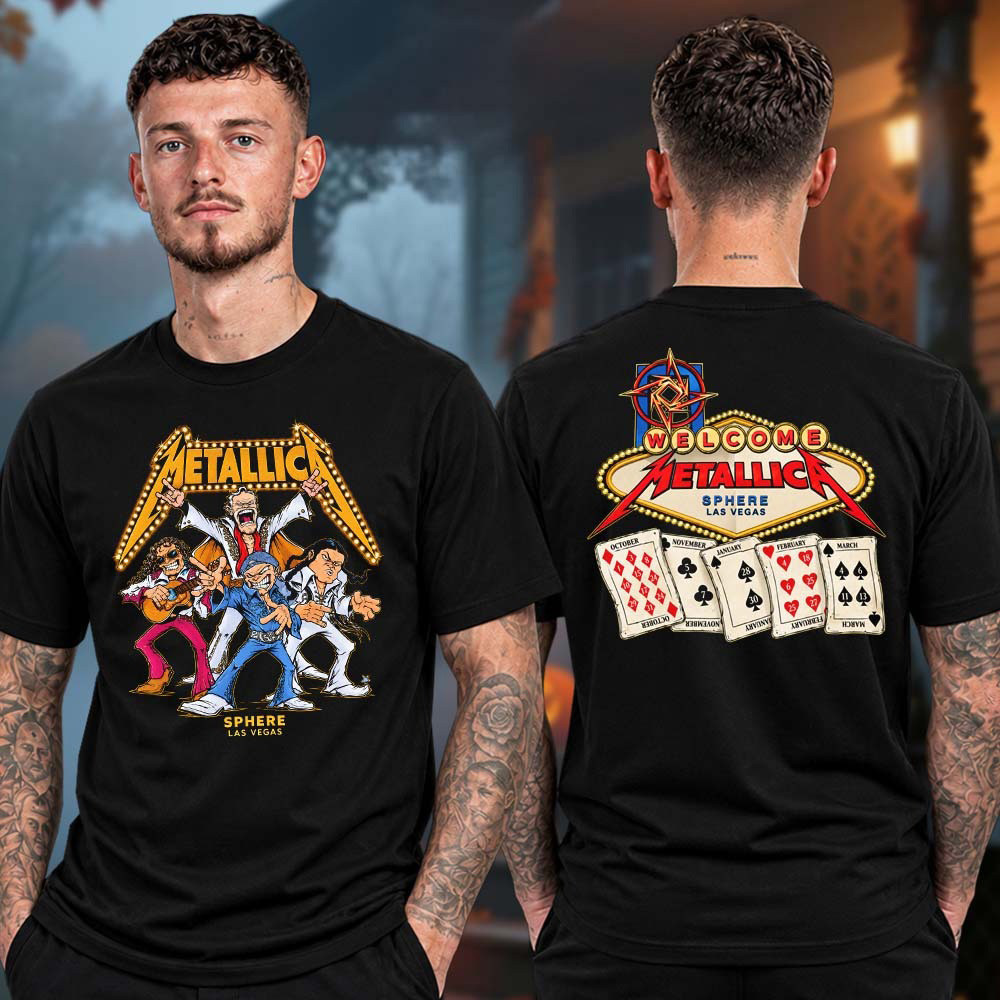 Metallica Merch 2026 Sphere Welcome To Sphere Las Vegas Playing Cards T-Shirt Metallica Lover Gift 1 - Unicasport Metallica Merch 2026 Sphere Welcome To Sphere Las Vegas Playing Cards T-Shirt Metallica Lover Gift