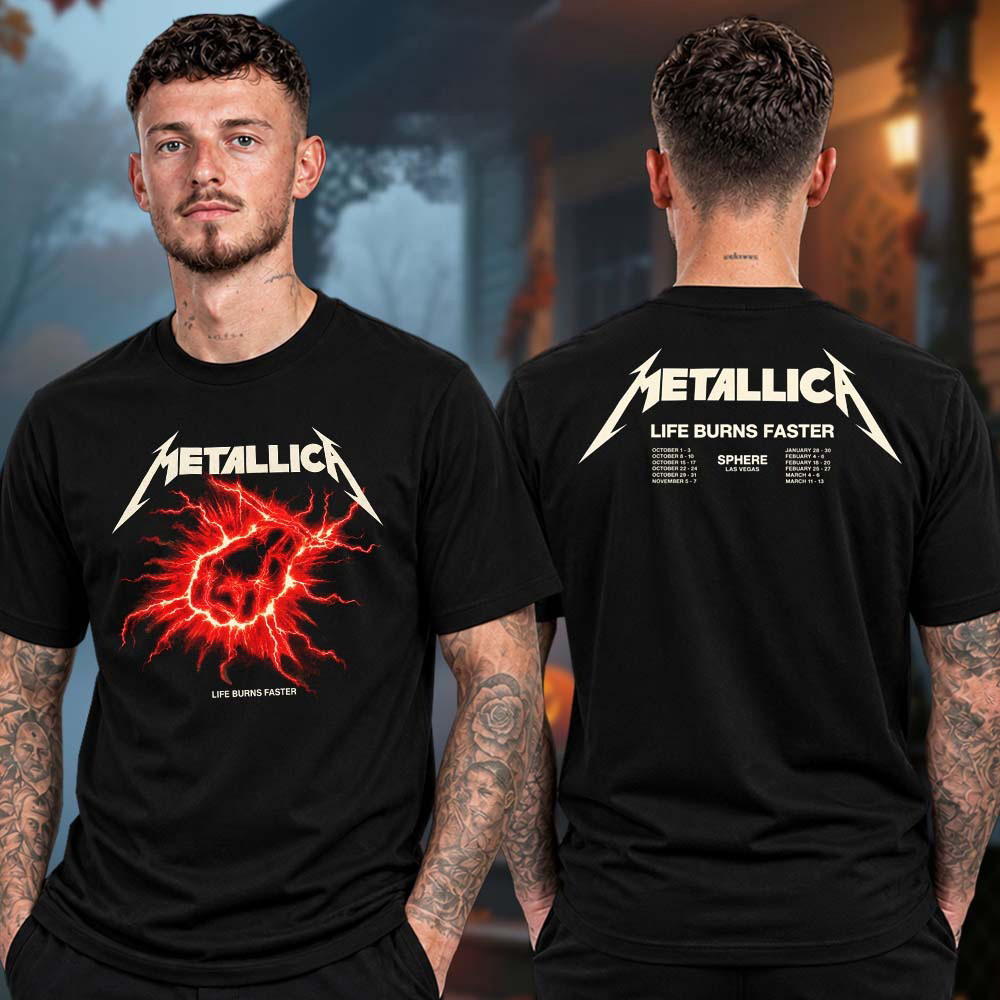 Metallica Merch Las Vegas 2026 Sphere Pop Up Shop Lightning Punch T-Shirt Metallica Lover Gift 1 - Unicasport Metallica Merch Las Vegas 2026 Sphere Pop Up Shop Lightning Punch T-Shirt Metallica Lover Gift