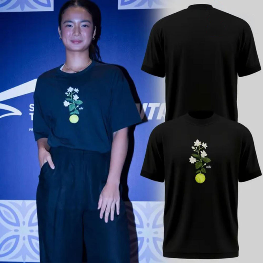 Alex Eala In Full Bloom Tennis Ball Floral Black T-Shirt Alex Eala Merch Gift For Tennis Lovers 1 - Unicasport Alex Eala In Full Bloom Tennis Ball Floral Black T-Shirt Alex Eala Merch Gift For Tennis Lovers