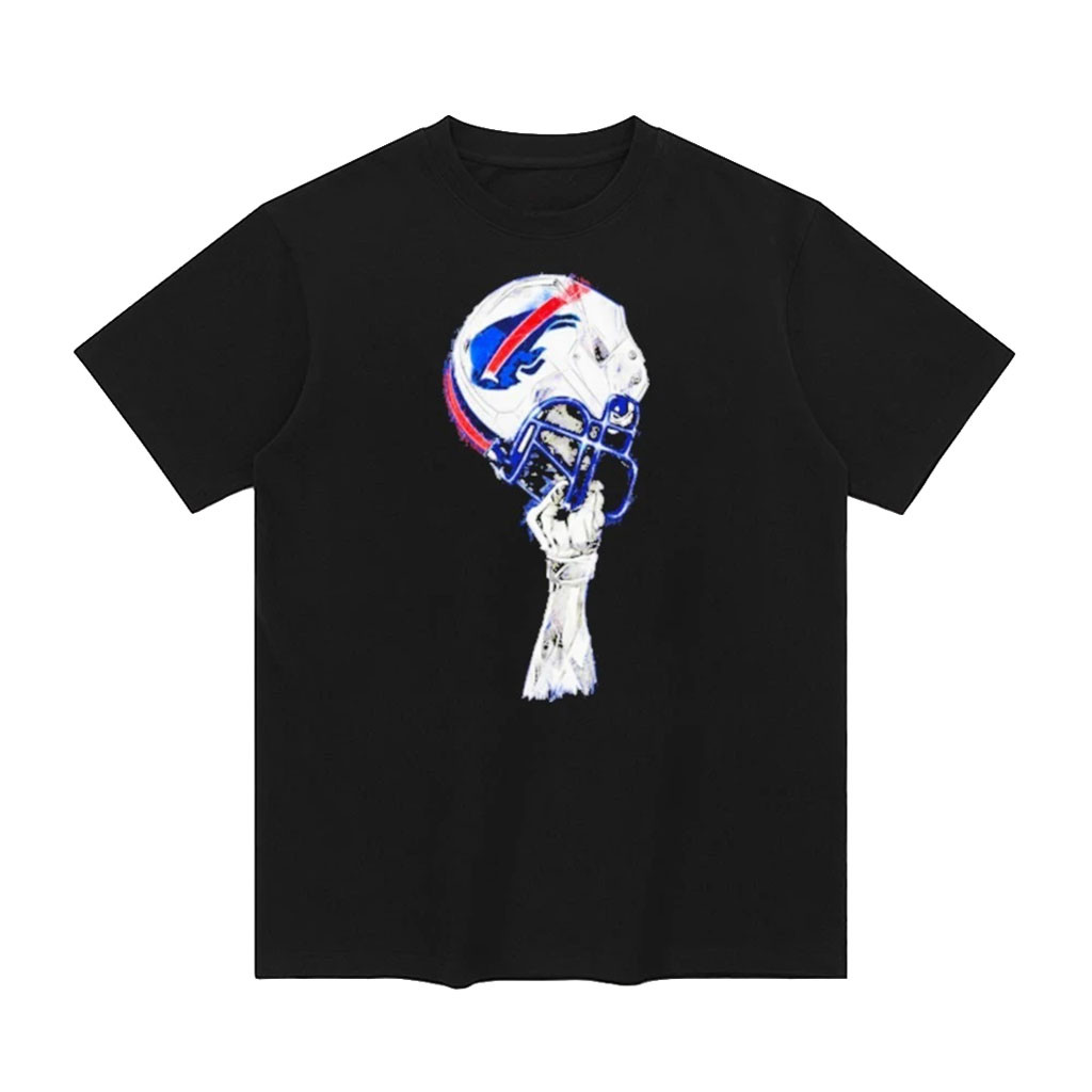 Buffalo Bills Helmet In Hand Graphic Art 2026 T-Shirt Buffalo Bills Merch Football Fan Gifts 1 - Unicasport Buffalo Bills Helmet In Hand Graphic Art 2026 T-Shirt Buffalo Bills Merch Football Fan Gifts
