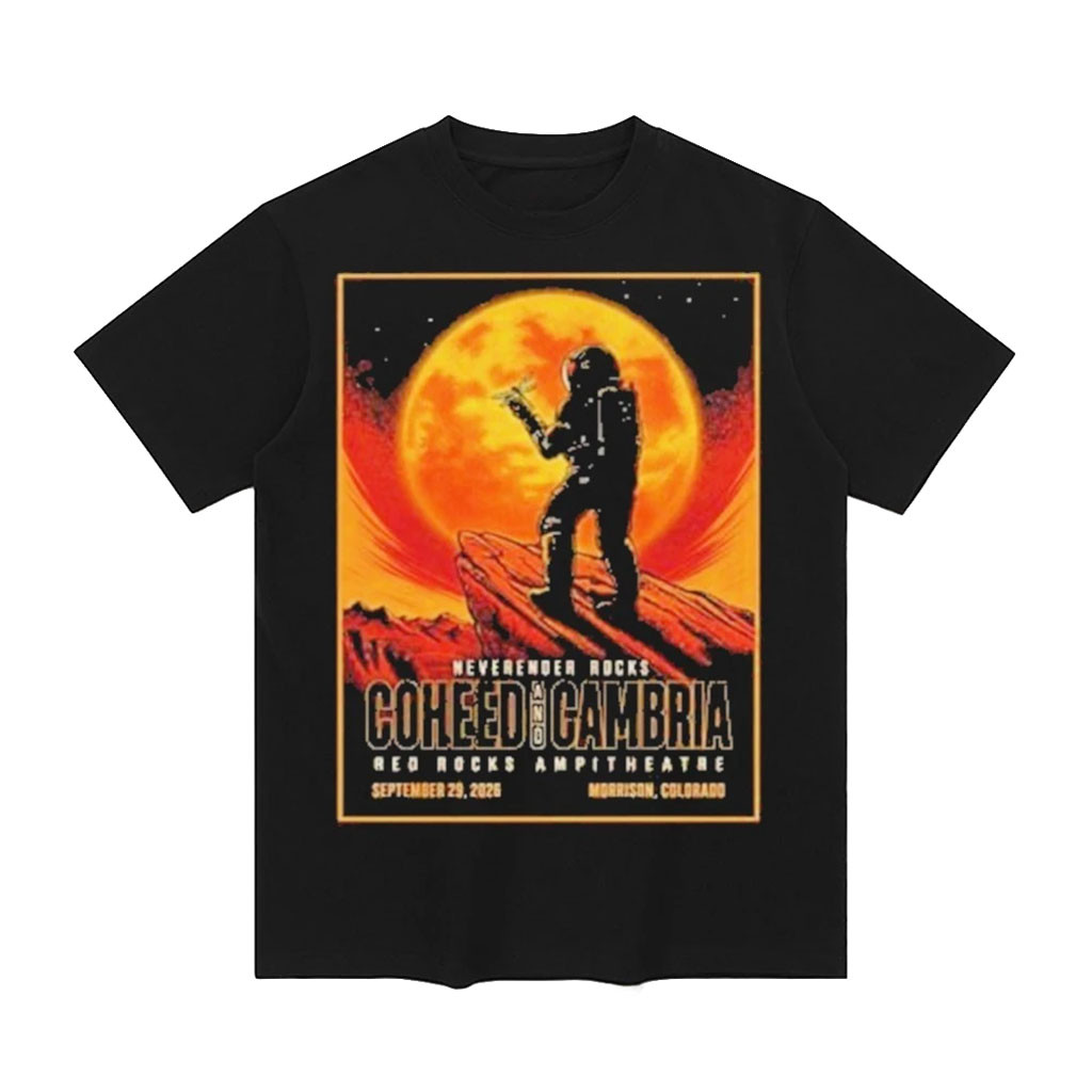 Coheed And Cambria Neverender Rocks Concert T-Shirt Red Rocks 2026 Poster Tee Music Fan Gifts 1 - Unicasport Coheed And Cambria Neverender Rocks Concert T-Shirt Red Rocks 2026 Poster Tee Music Fan Gifts
