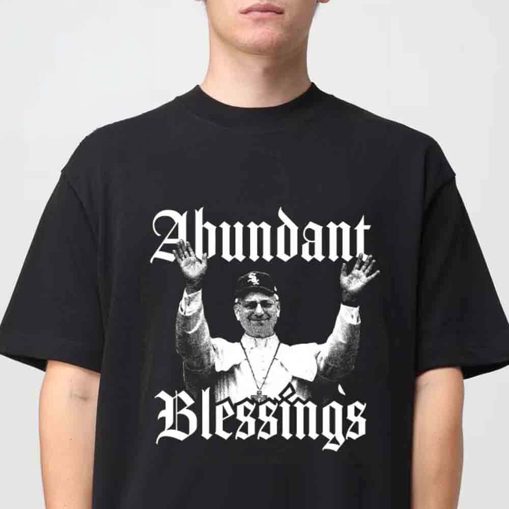 Abundant Blessings Merch Pope Leo XIV Chicago White Sox T-Shirt Gift For Baseball Lover 1 - Unicasport Abundant Blessings Merch Pope Leo XIV Chicago White Sox T-Shirt Gift For Baseball Lover