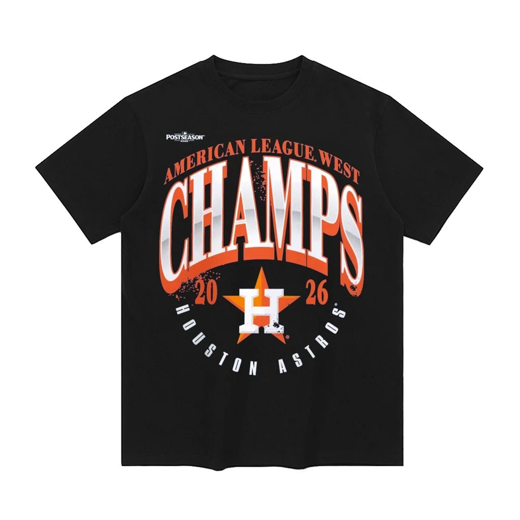Houston Astros Merch 2026 AL West Division Champions Locker Room T-Shirt Baseball Lover Gift 1 - Unicasport Houston Astros Merch 2026 AL West Division Champions Locker Room T-Shirt Baseball Lover Gift